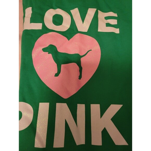 VS PINK CAMPUS PANTS JOGGERS BLING SHINE GREEN xxl - Picture 10 of 10